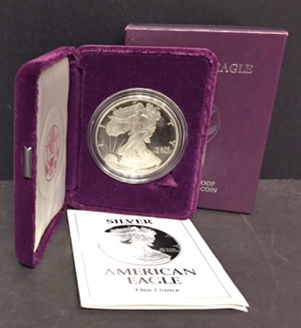1993 Silver American Proof Eagle with Box & COA (1 of 3)