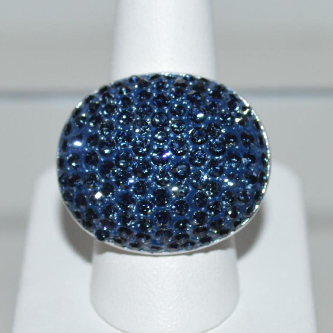 Sterling Silver Blue Swarovski Crystal Ring (1 of 5)
