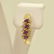 14kt ruby and diamond hoop earrings - 2