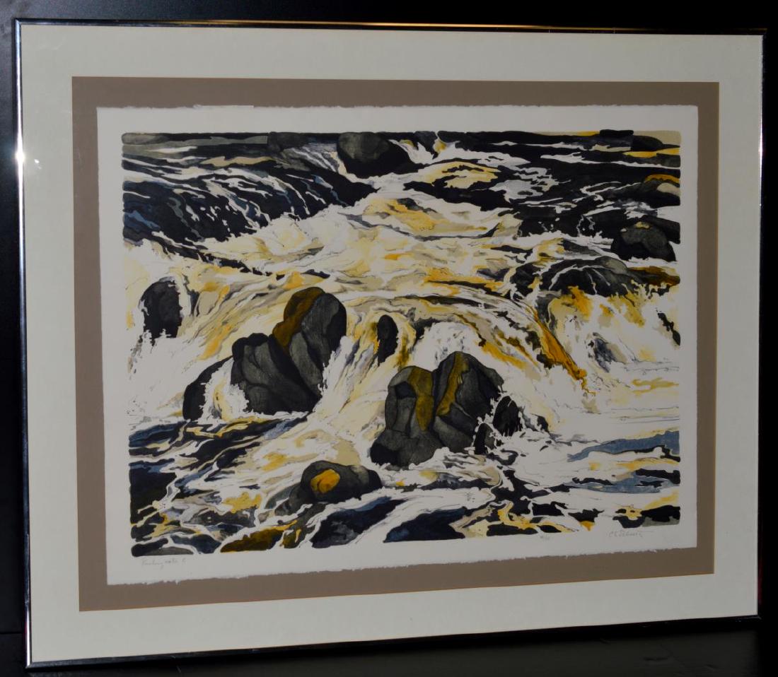 Signed Print "Rushing Water I" by C. E. Schwartz (1 of 5)