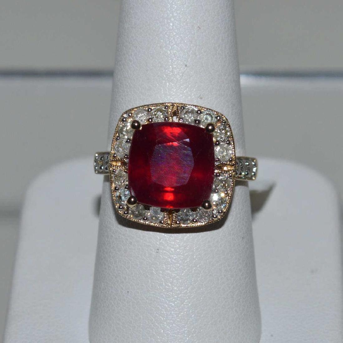 14kt yellow gold ruby and diamond ring (1 of 6)