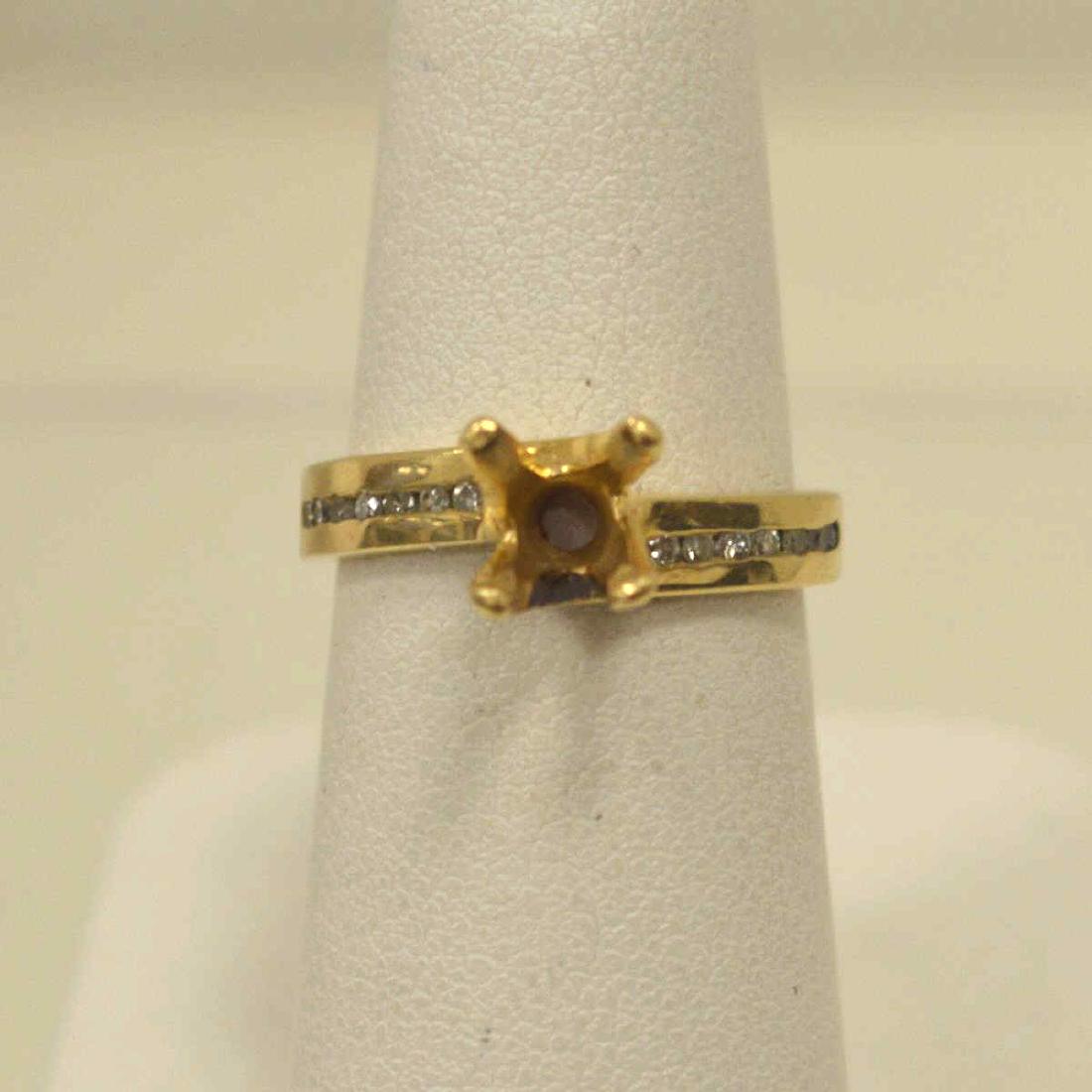 14kt yellow gold diamond semi-mount (1 of 4)