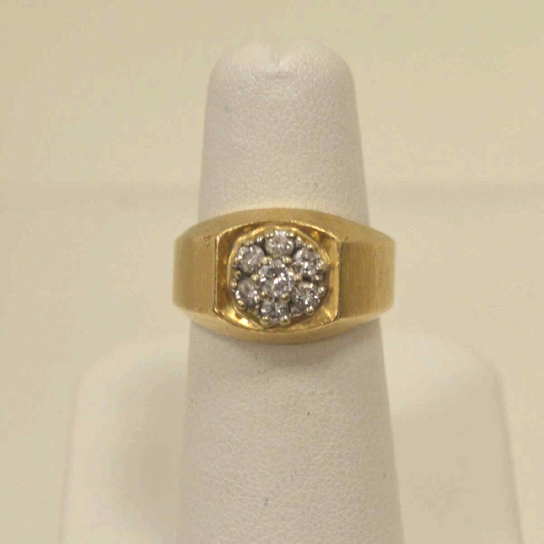 14kt yellow gold diamond cluster ring (1 of 5)