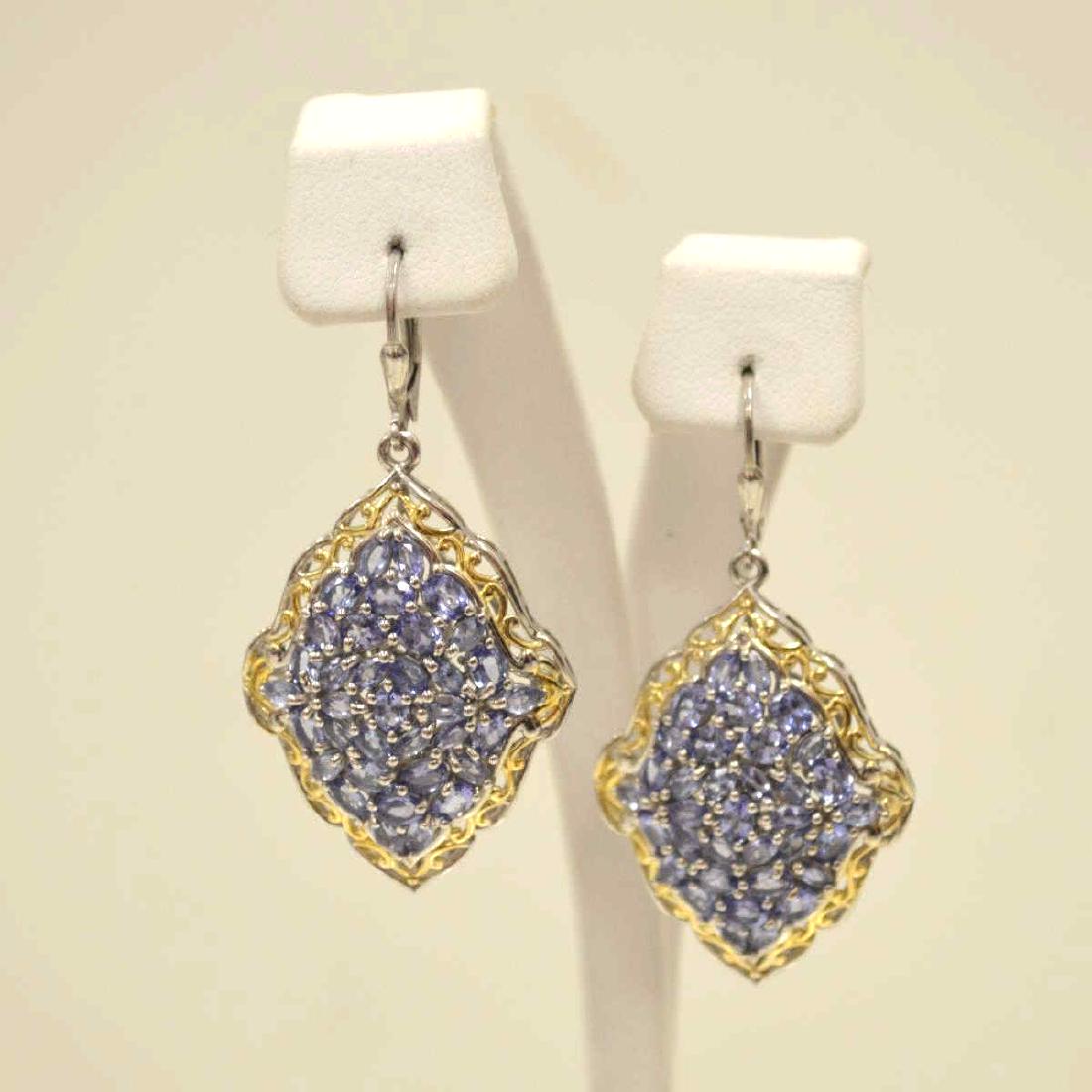 Sterling Silver tanzanite earrings (1 of 4)