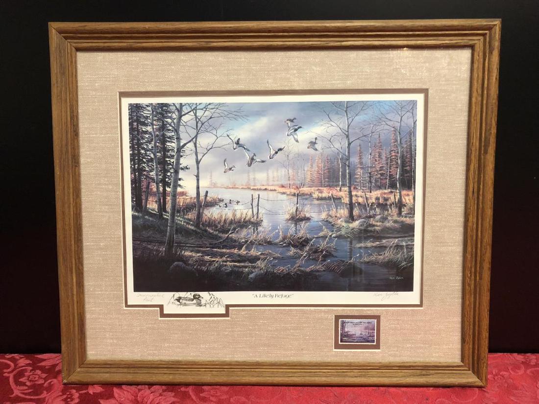 1984 Duck Stamp Print A LIKELY REFUGE by Ken Zylla (1 of 4)