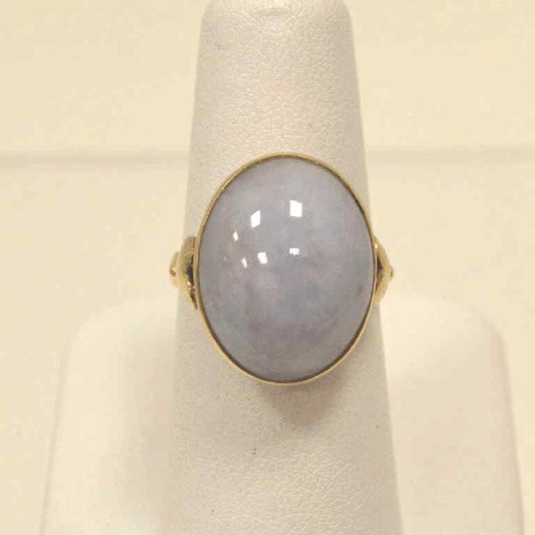 14kt yellow gold lavender jade ring (1 of 5)