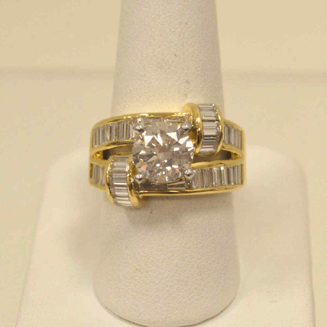 18kt yellow gold diamond fashion ring (1 of 6)