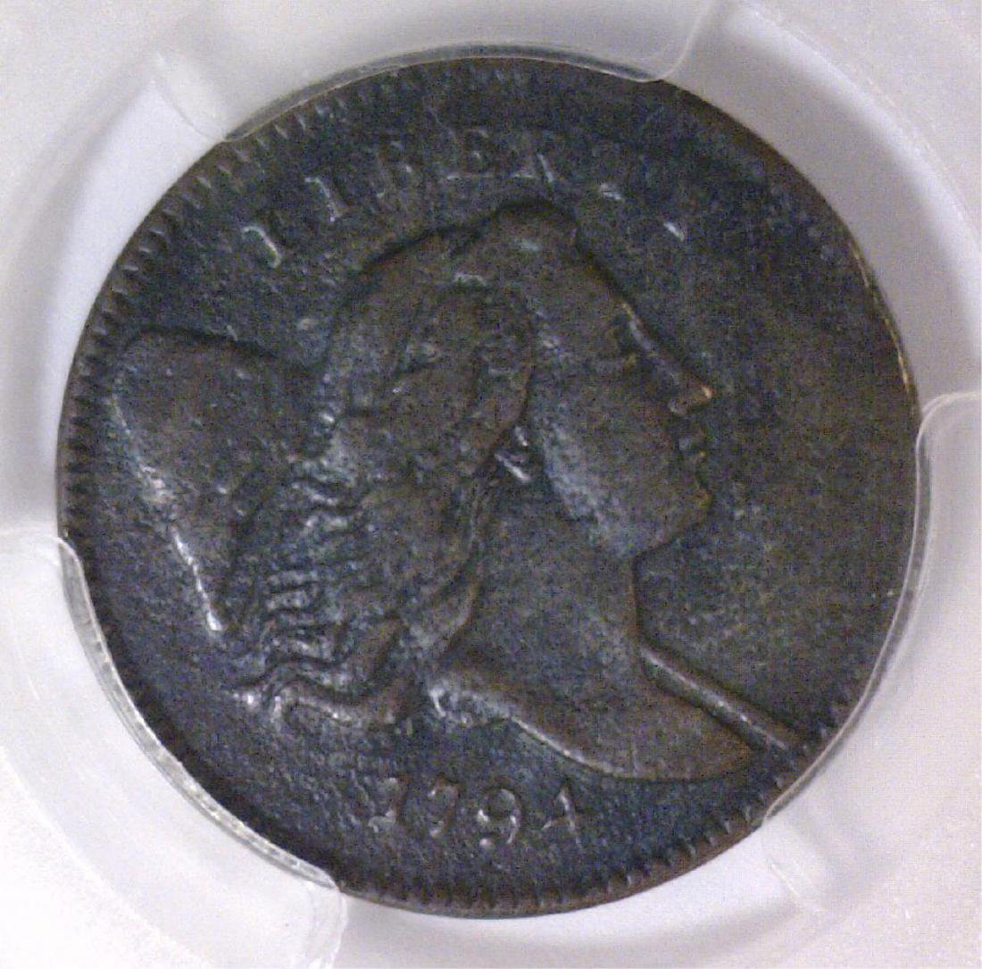 1794 Liberty Cap Half Cent PCGS VF Detail E/D (1 of 3)