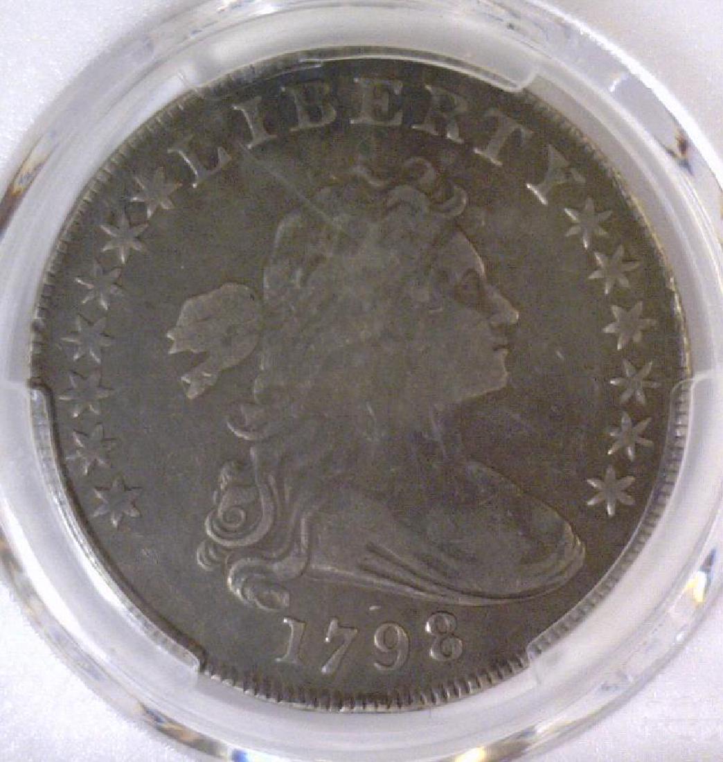 1798 Draped Bust Silver Dollar 10 Arrows PCGS VF20 (1 of 3)