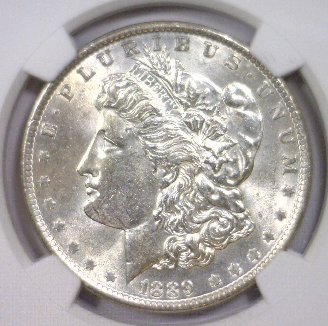 1889 Morgan Silver Dollar NGC MS61 (1 of 3)