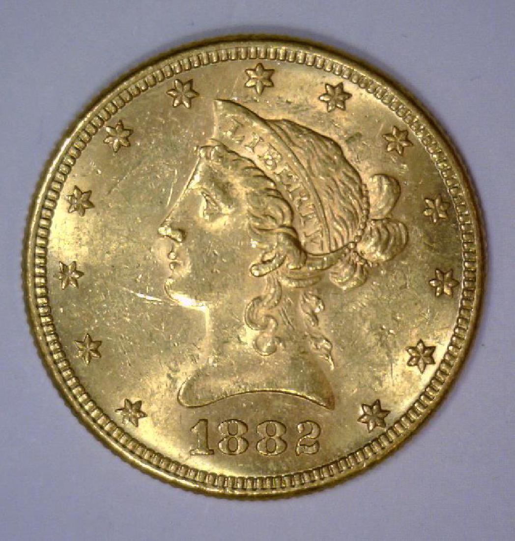 1882 $10 Liberty Head Gold Eagle BU UNC (1 of 2)