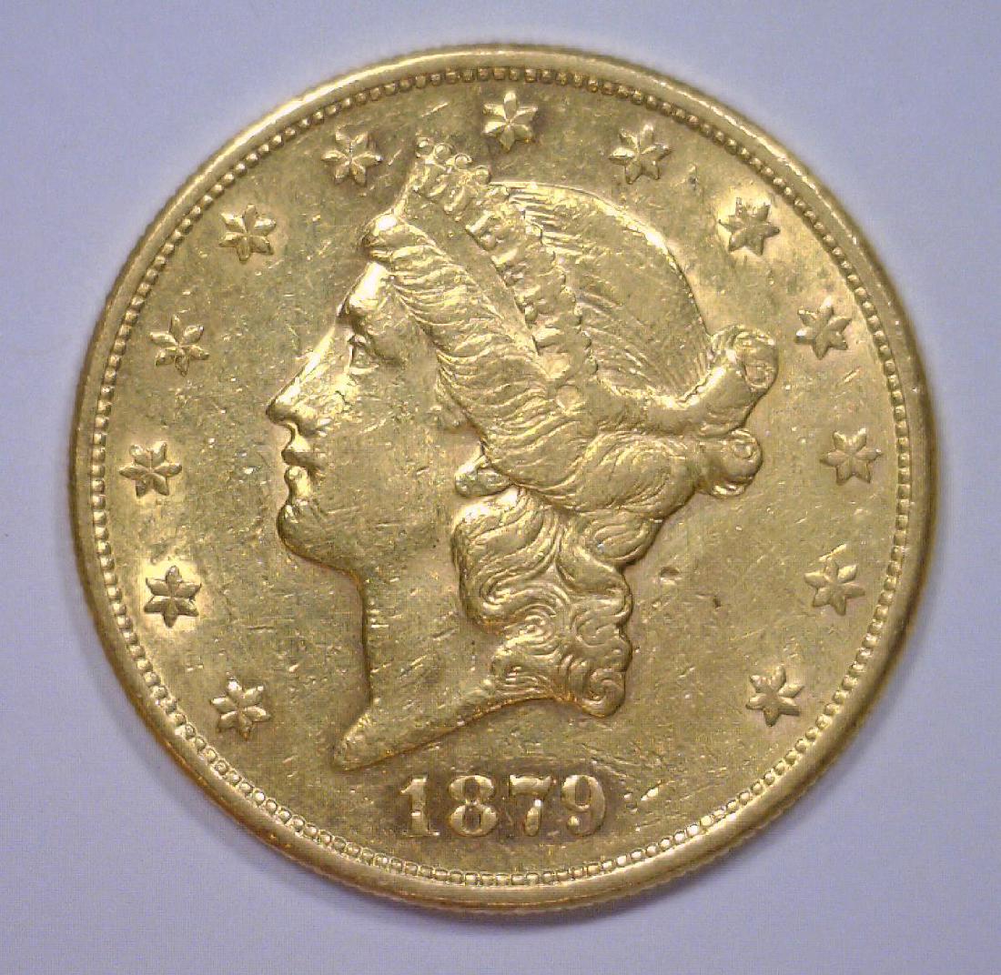 1879-S $20 Liberty Head Gold Double Eagle AU (1 of 2)