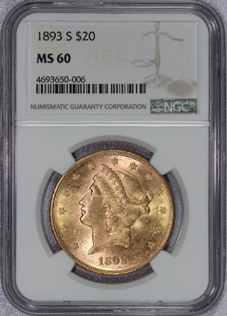 1893-S $20 Liberty Gold Double Eagle NGC MS60 (1 of 2)
