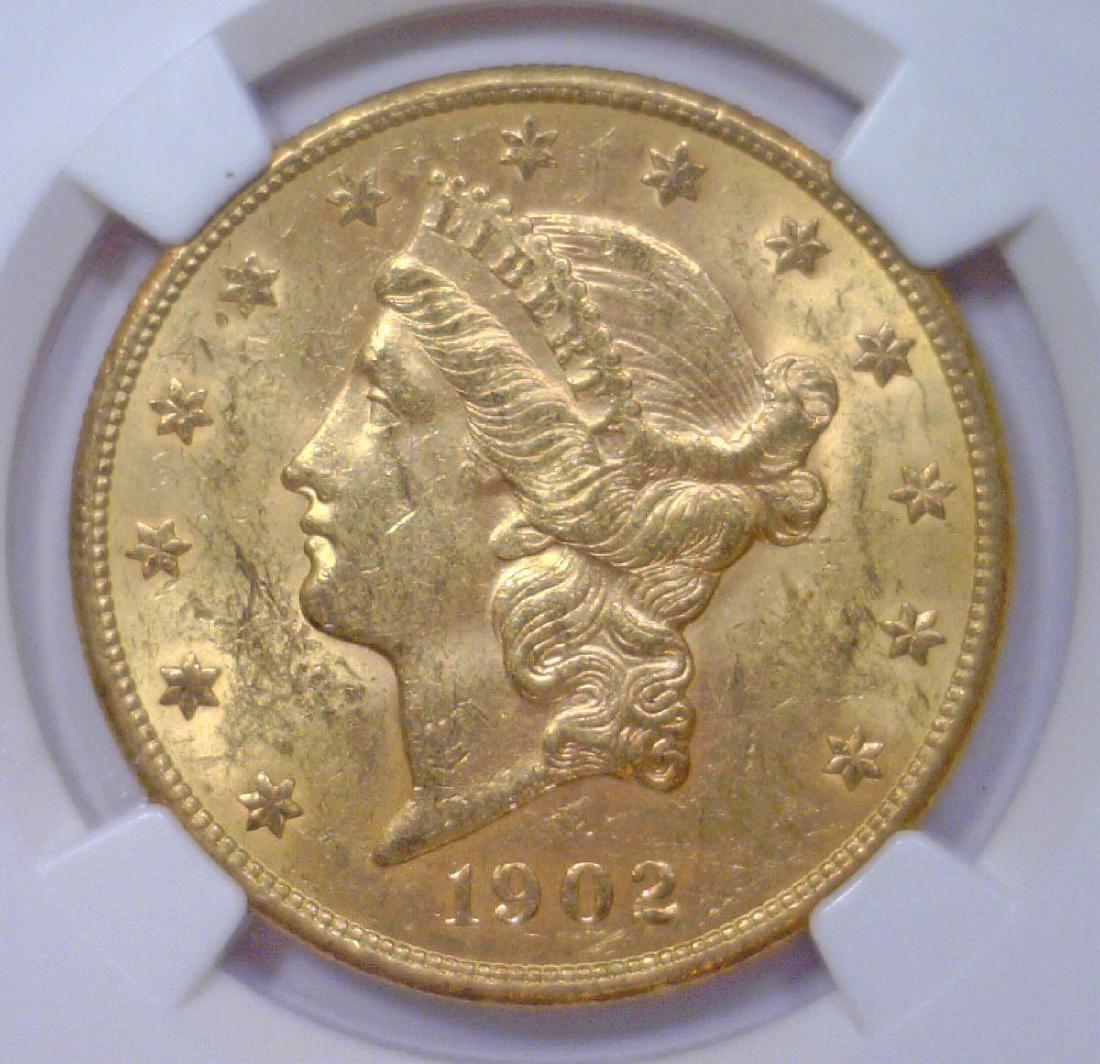 1902-S $20 Liberty Head Gold Double Eagle NGC MS62 (1 of 3)