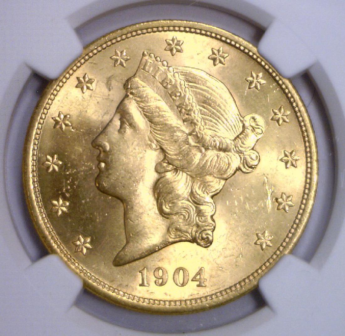 1904 $20 Liberty Double Eagle Gold NGC MS64 (1 of 3)