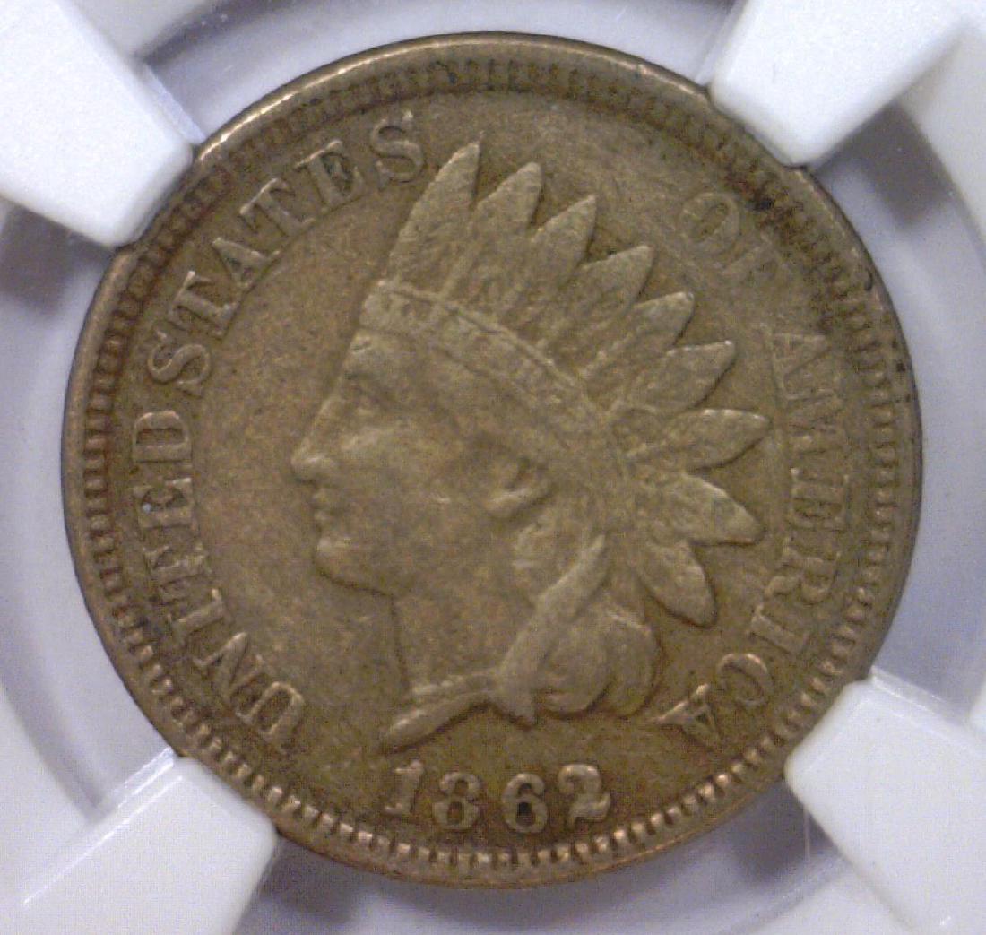1862 Indian Head Cent NGC VF details I/C (1 of 3)