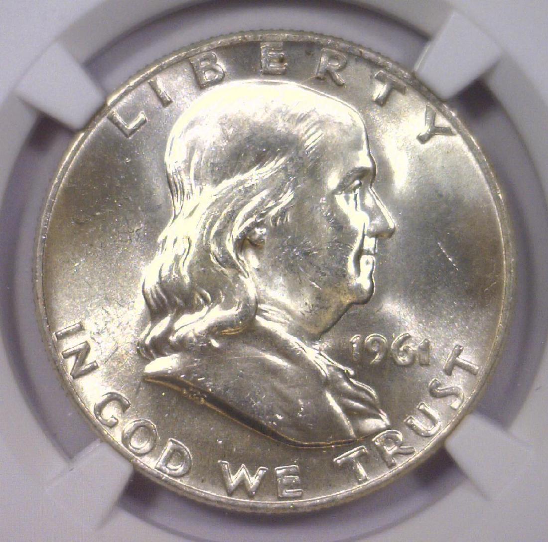1961-D Franklin Silver Half NGC MS64 (1 of 3)