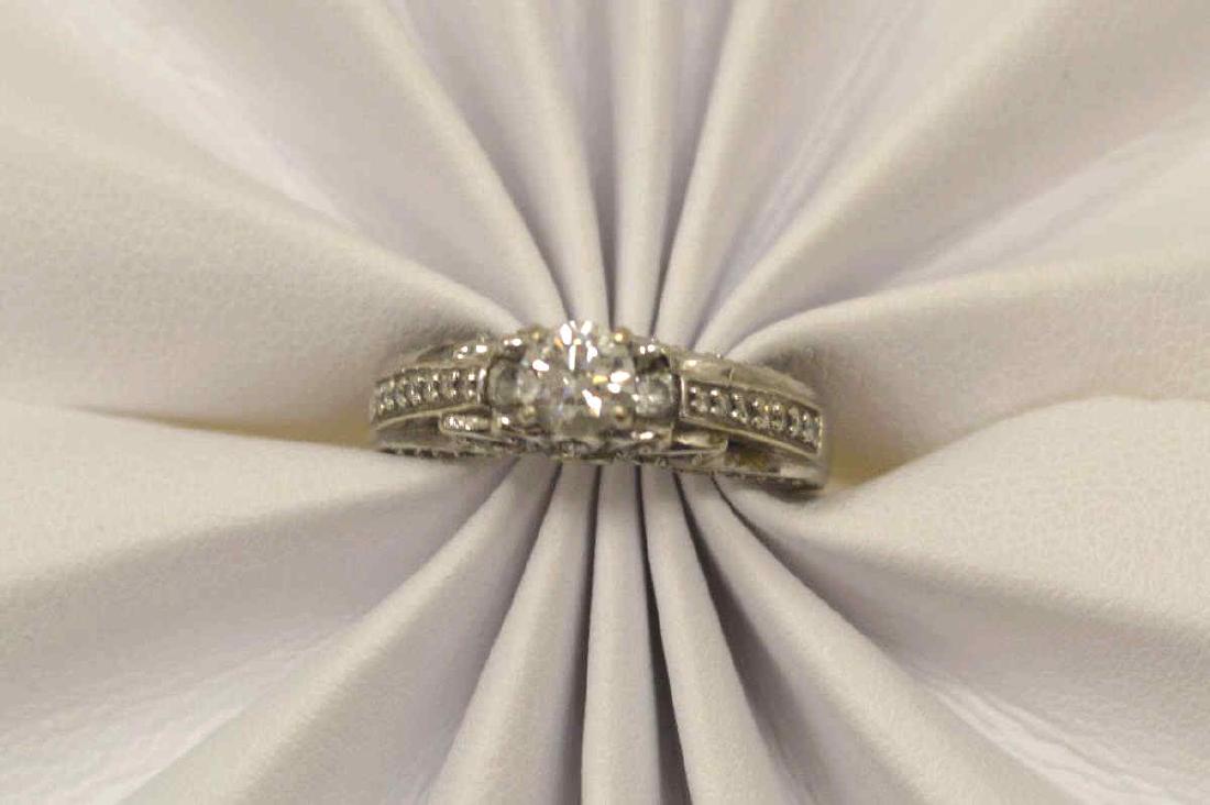 14kt white gold diamond engagement ring (1 of 4)