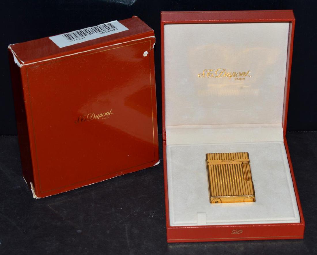 S.T. Dupont "Line 2" Gold Lighter w/Box & Papers (1 of 10)