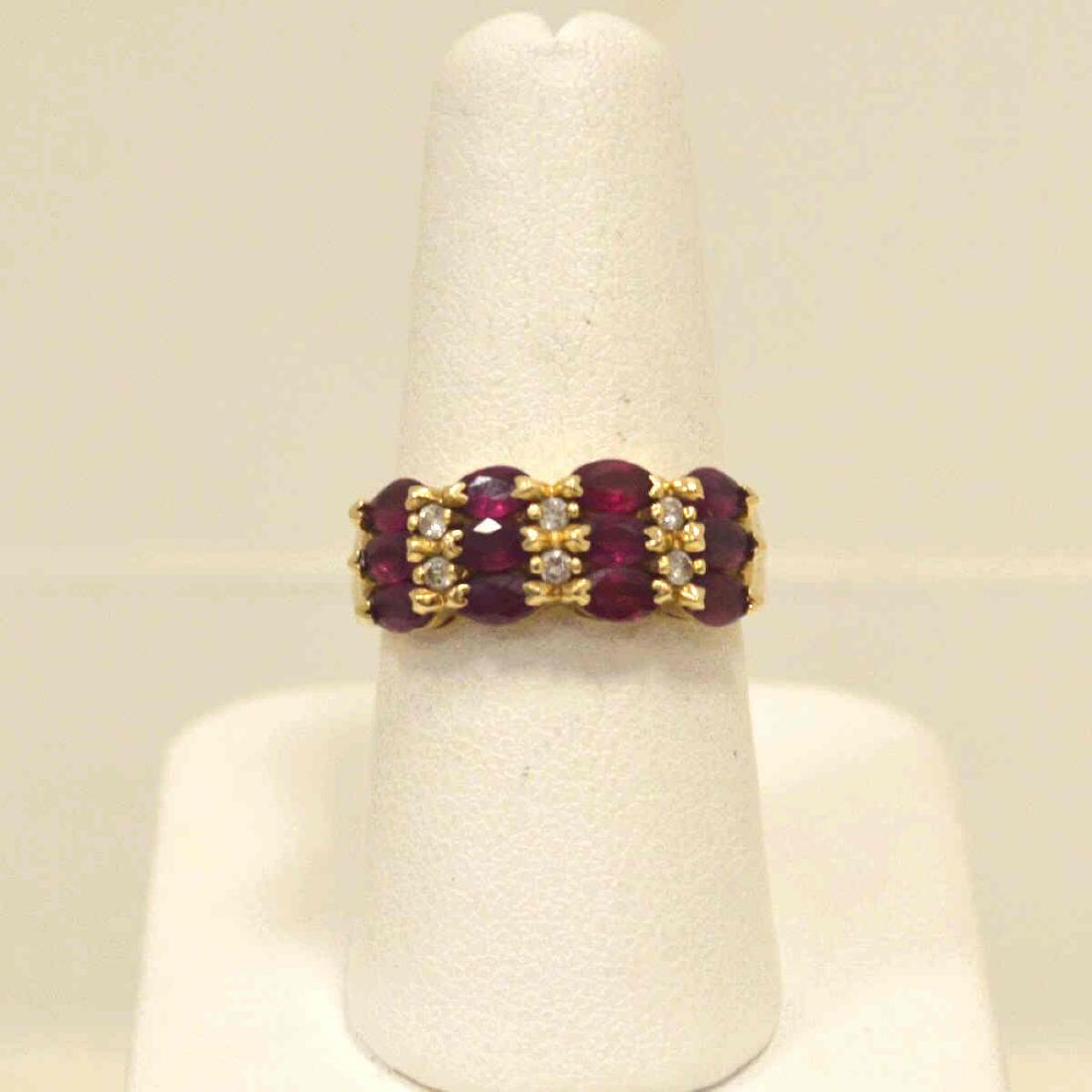 14kt yellow gold ruby and diamond ring (1 of 5)