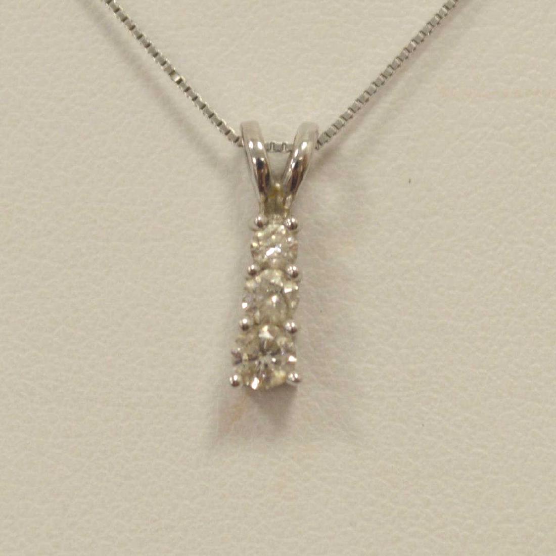 10kt white gold diamond pendant (1 of 3)
