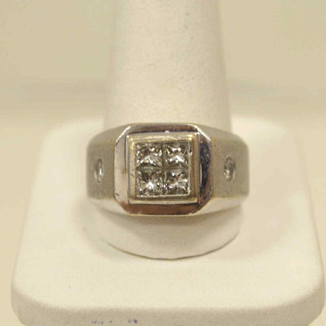 Men's 18kt white gold diamond ring (1 of 5)