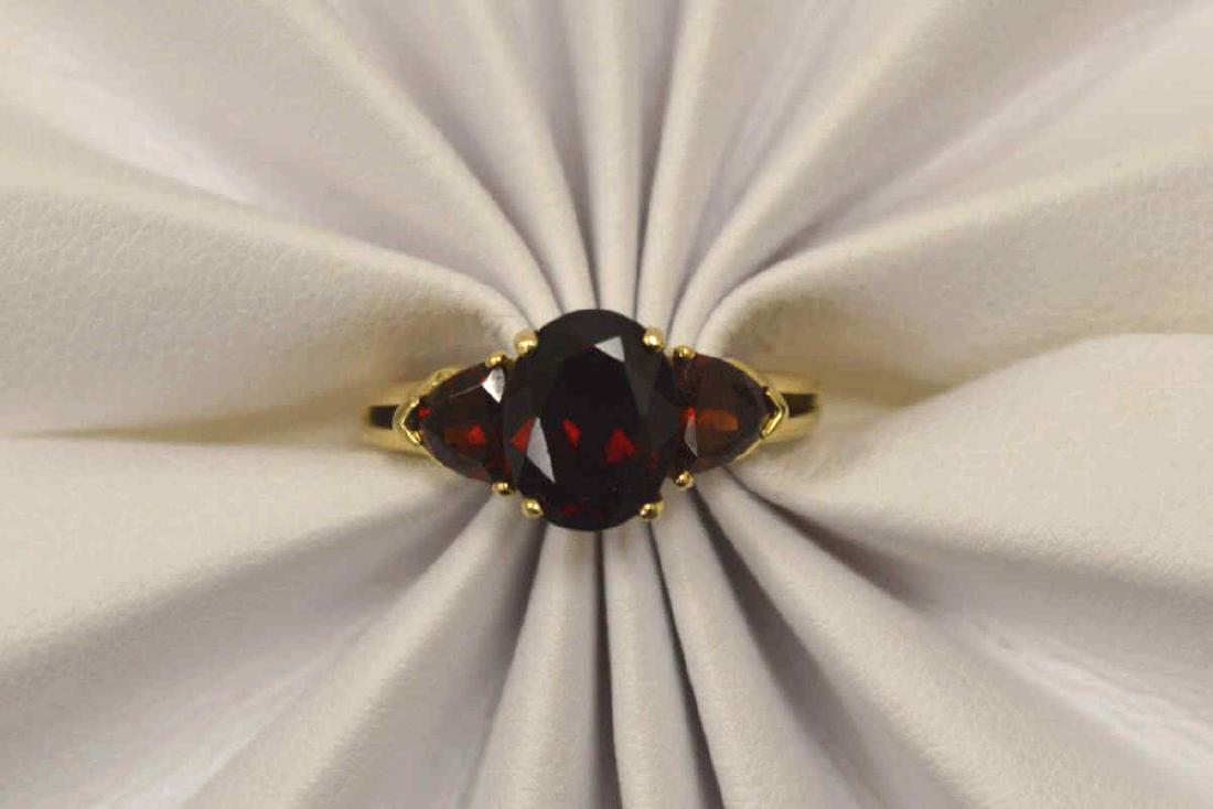 14kt yellow gold garnet ring (1 of 5)