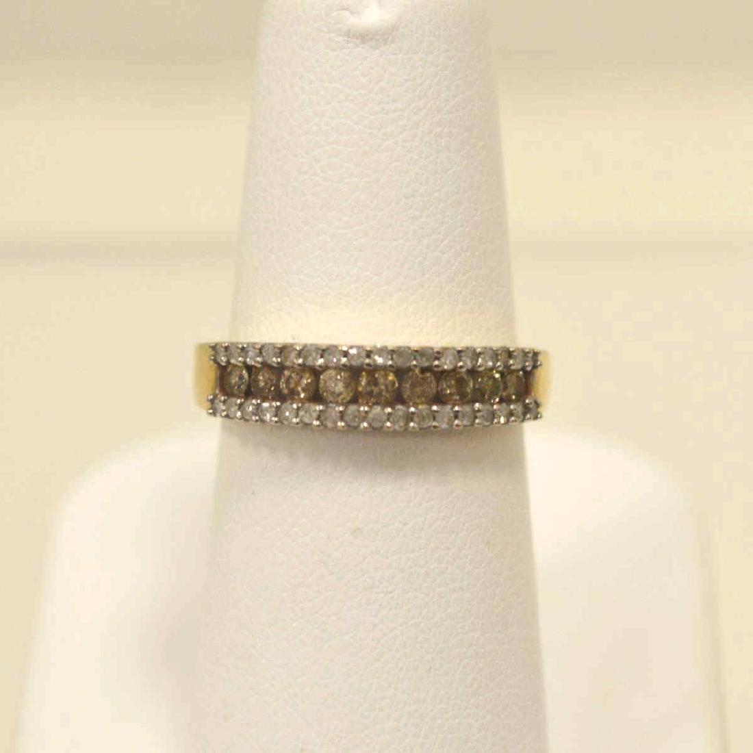 10kt yellow gold diamond fashion band (1 of 5)