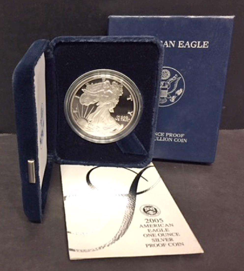 2005 Silver American Proof Eagle with Box & COA (1 of 3)