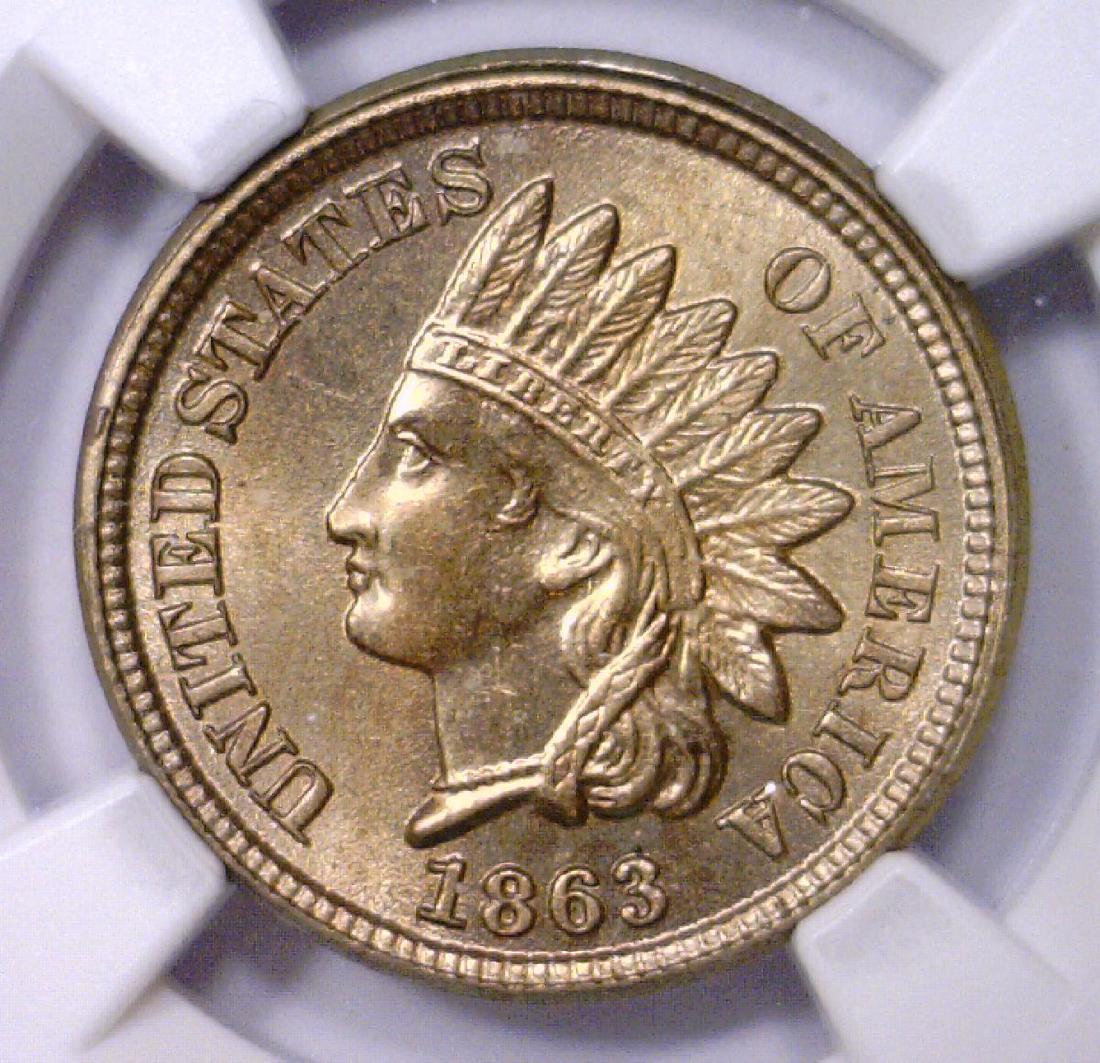 1863 Indian Head Cent NGC MS64 (1 of 3)