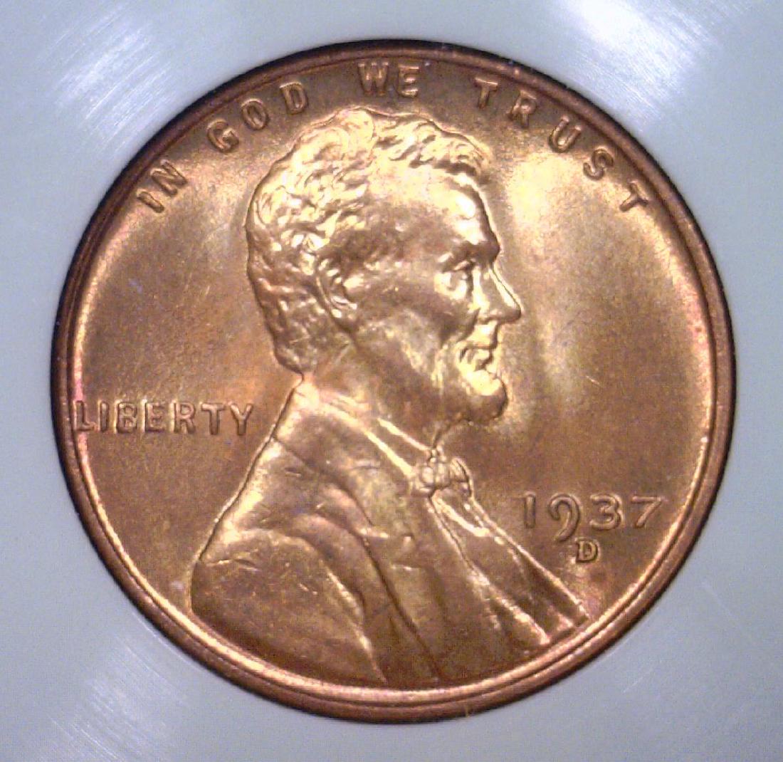 1937-D Lincoln Wheat Cent NTC MS67 RB (1 of 3)