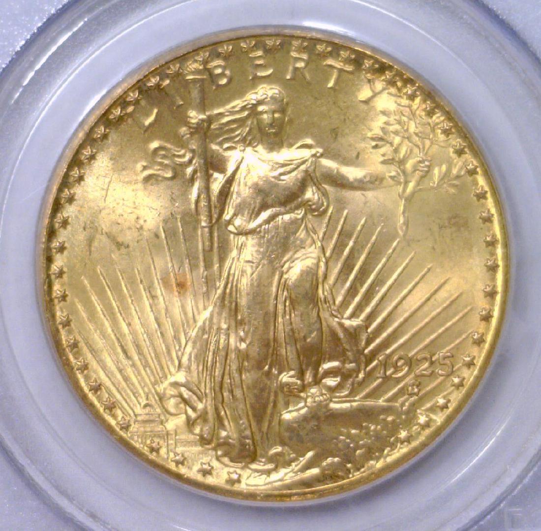 1925 $20 St. Gaudens Gold Double Eagle PCGS MS65 (1 of 3)