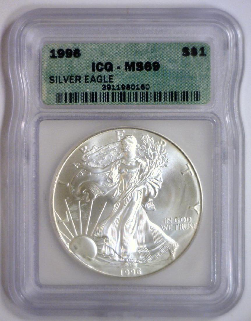 1996 American Silver Eagle ASE $1 ICG MS69 (1 of 2)
