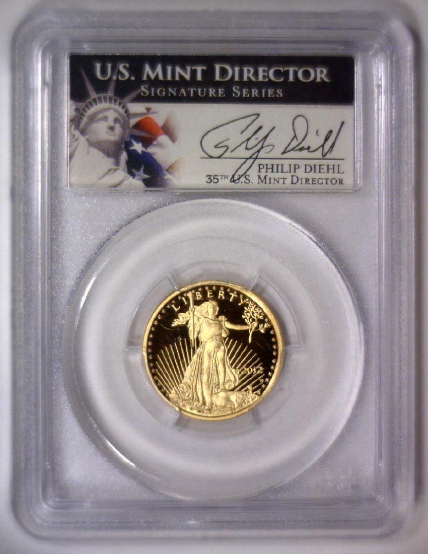 2012-W $10 Gold Eagle 1/4oz PCGS PR69 Diehl Signed (1 of 5)