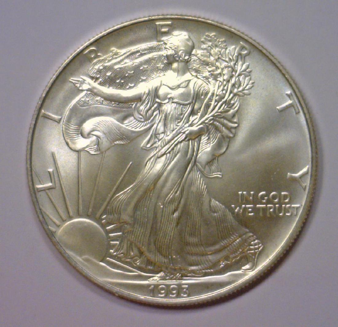 1993 American Silver Eagle Lustrous BU (1 of 2)