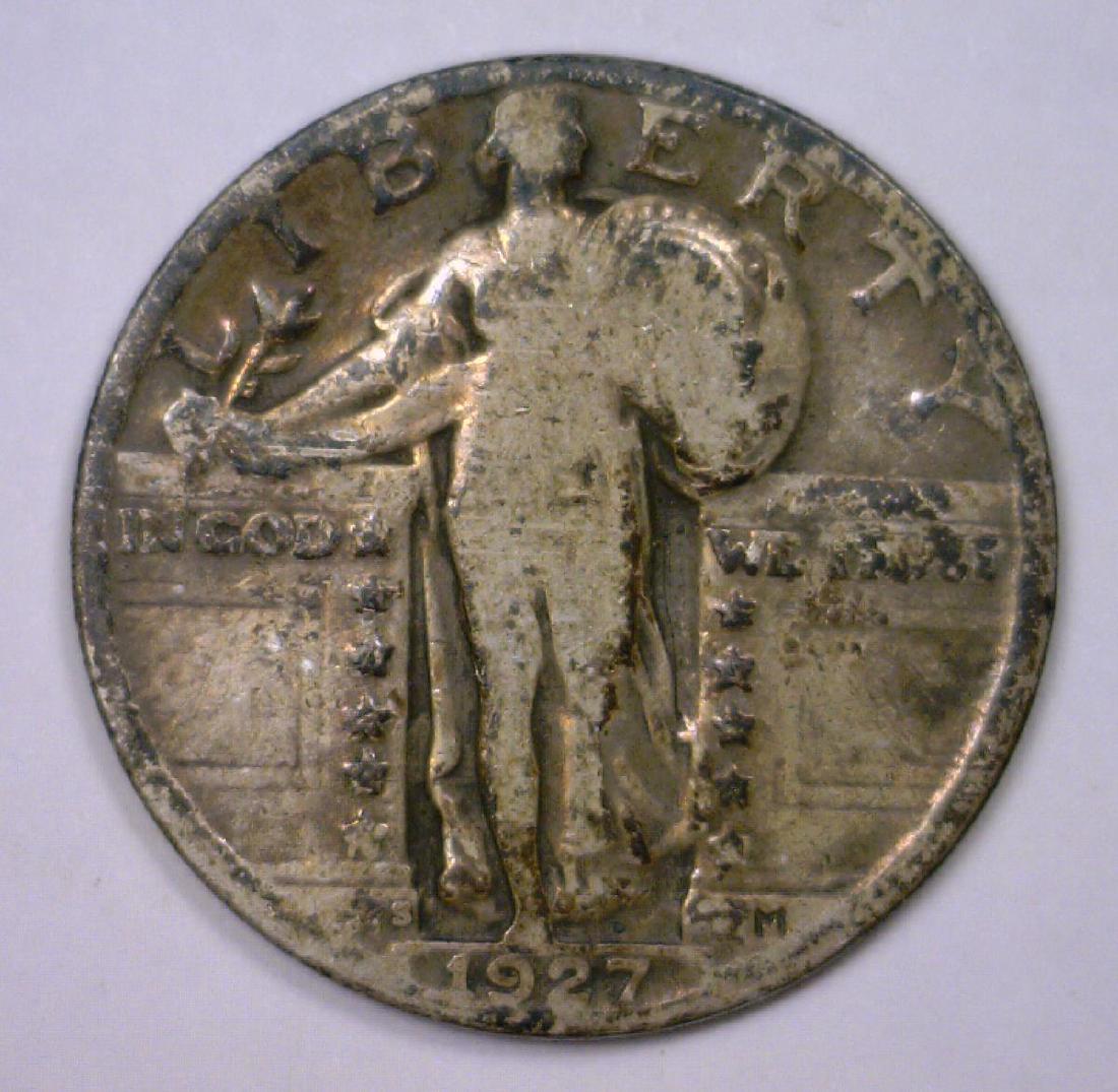 1927-S Standing Liberty Silver Quarter Key Date VG (1 of 2)