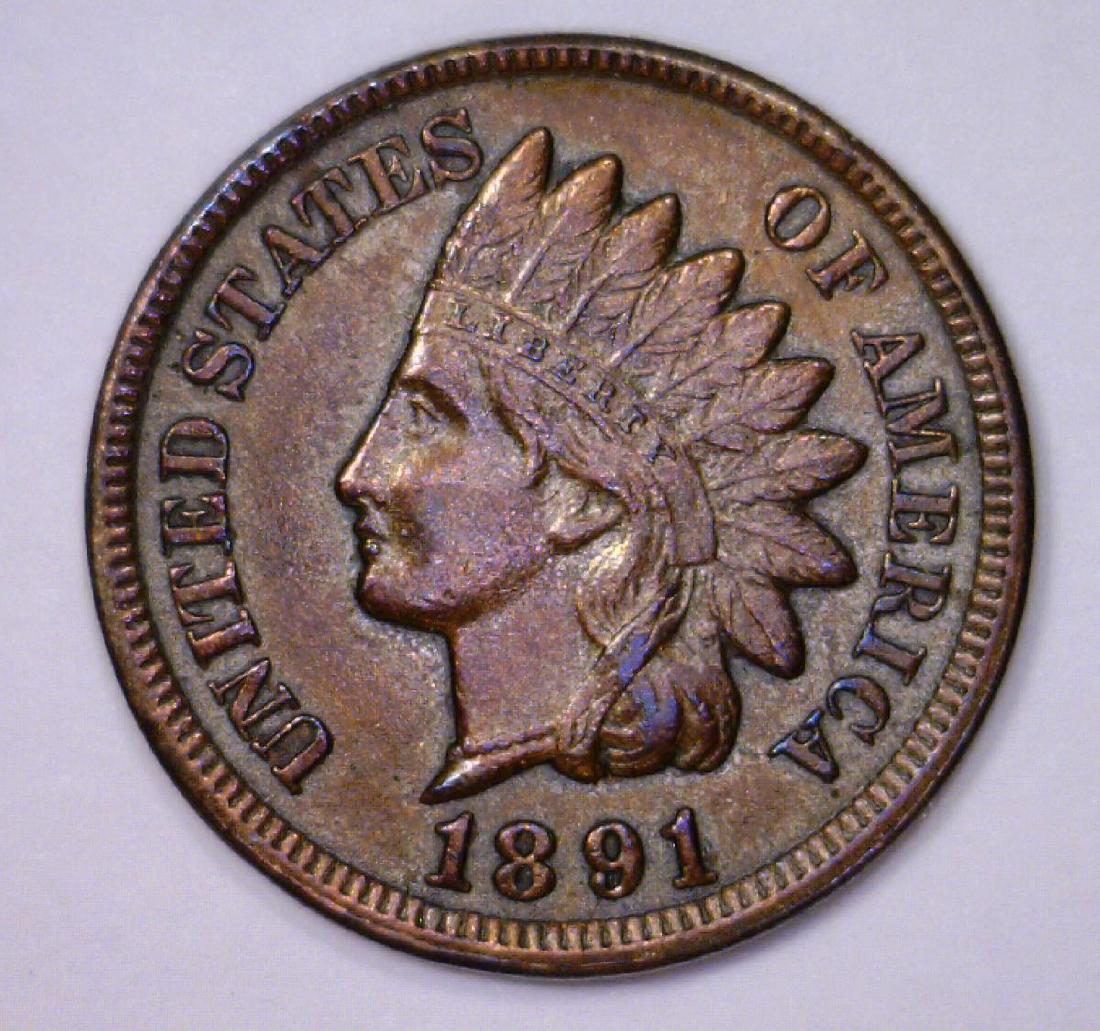 1891 Indian Head Cent Uncirculated UNC (1 of 2)
