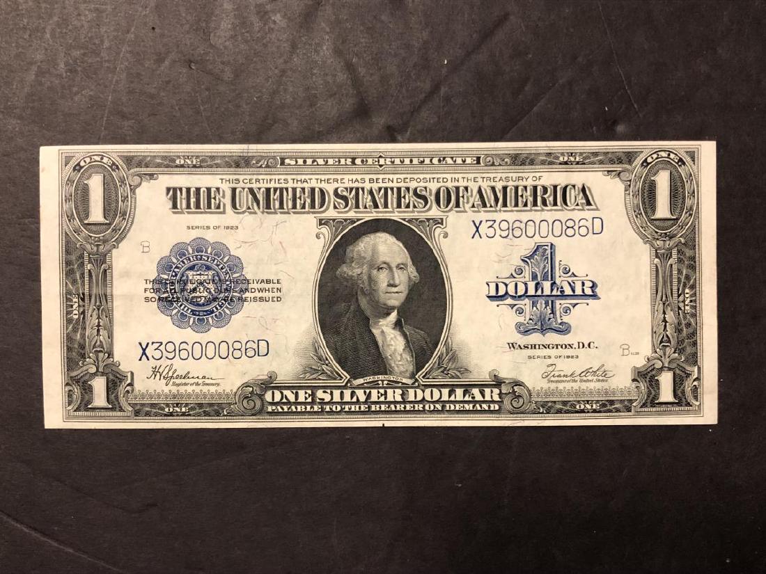 1923 $1 Silver Certificate About Uncirculated AU (1 of 2)