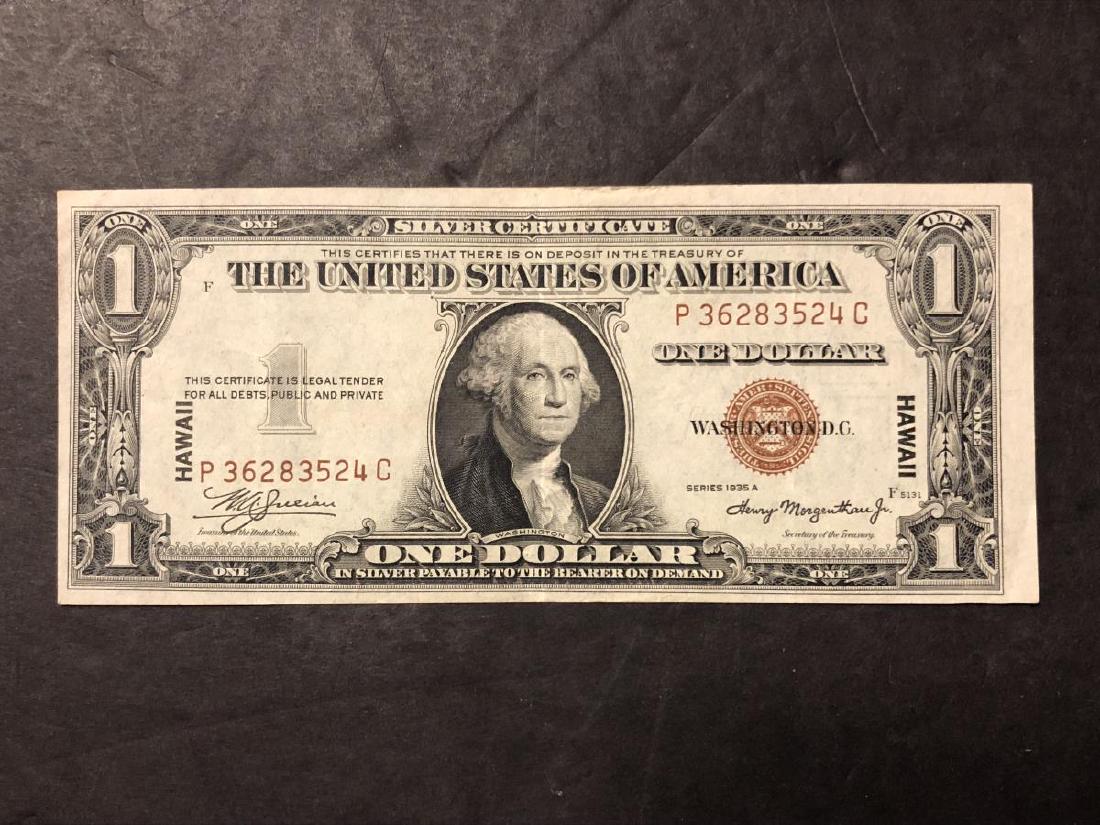 1935-A $1 HAWAII Silver Certificate Extra Fine XF+ (1 of 2)