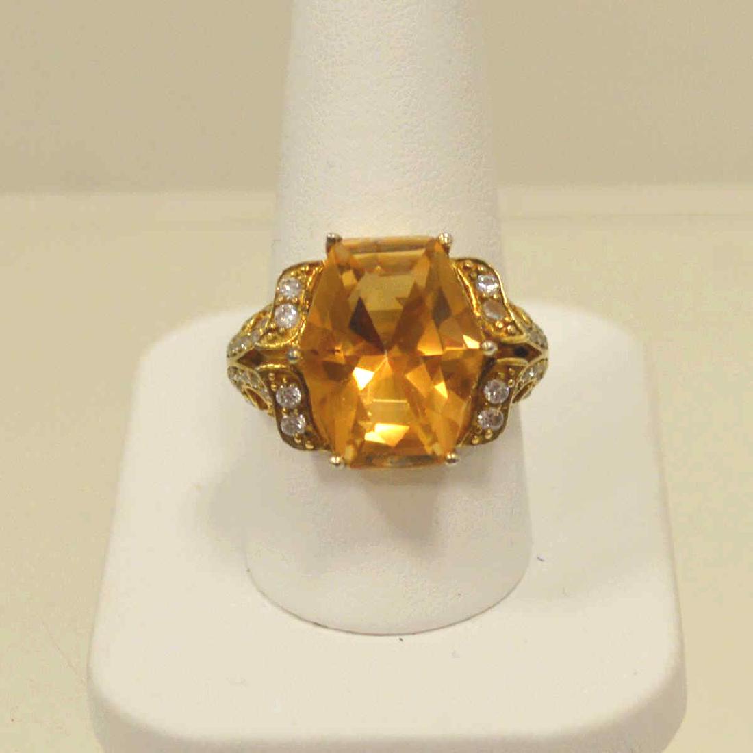 Sterling silver citrine ring (1 of 5)