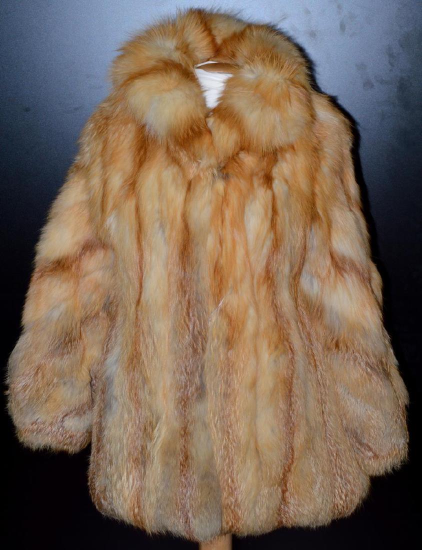 Ladies Fox Multi Colored Fur Coat Fully Lined (1 of 4)