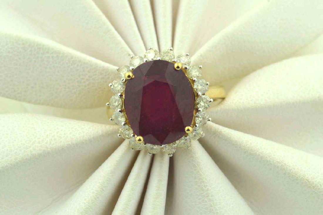 14kt yellow gold ruby and diamond ring (1 of 6)