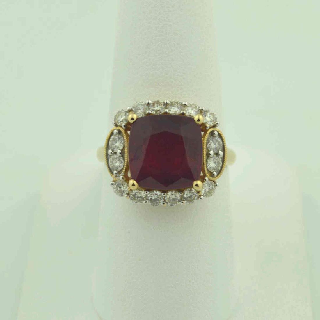 14kt yellow gold ruby and diamond ring (1 of 6)
