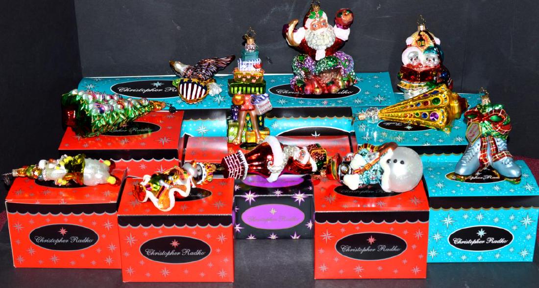 11 Christopher Radko Christmas Ornaments w/Boxes (1 of 4)