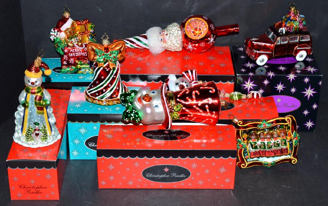 8 Christopher Radko Christmas Ornaments with Boxes (1 of 3)