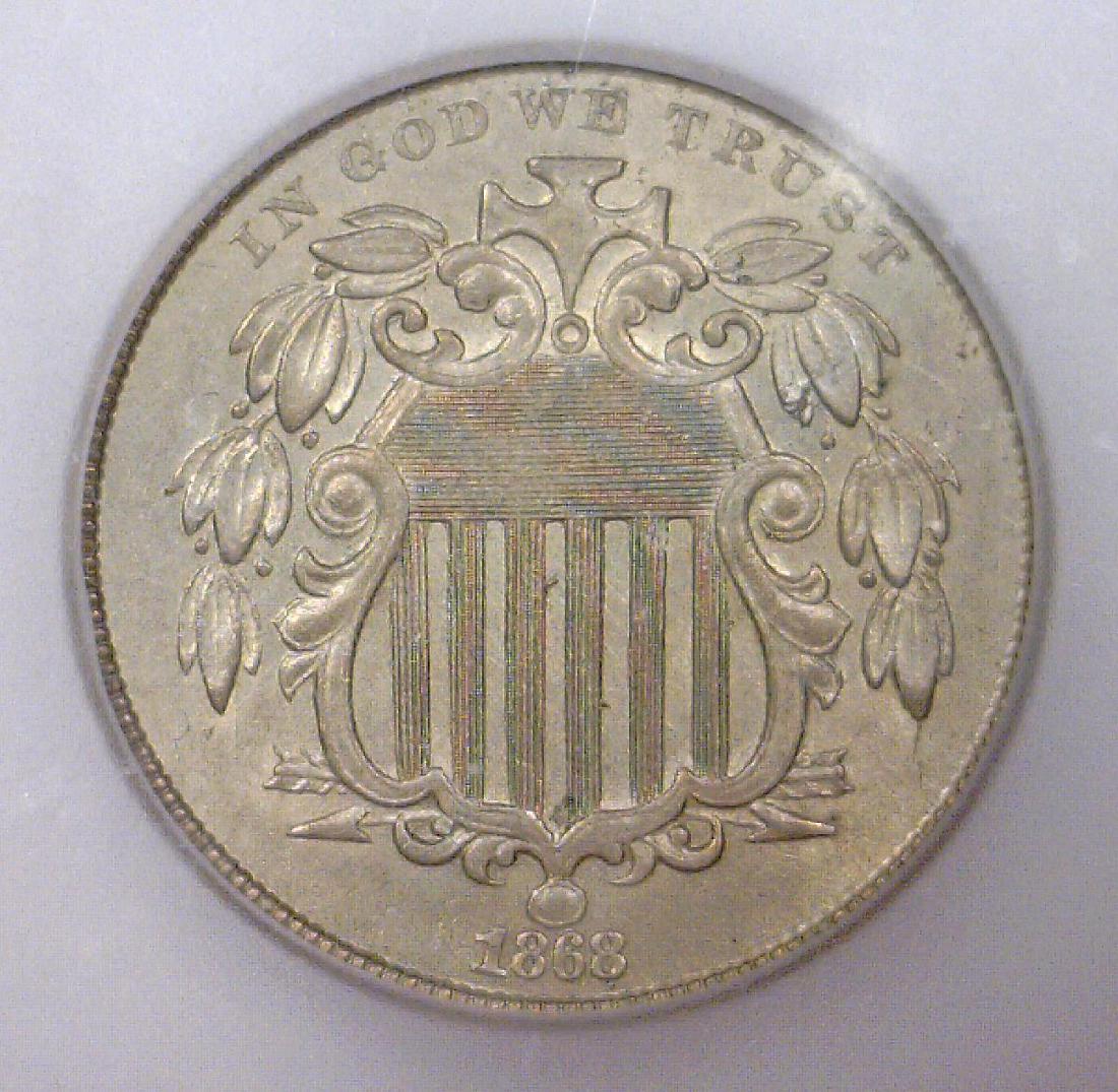 1868 Shield Nickel ICG AU55 (1 of 3)