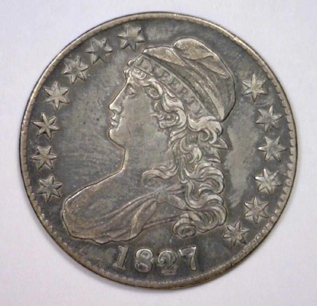 1827 Capped Bust Silver Half Extra Fine XF (1 of 2)