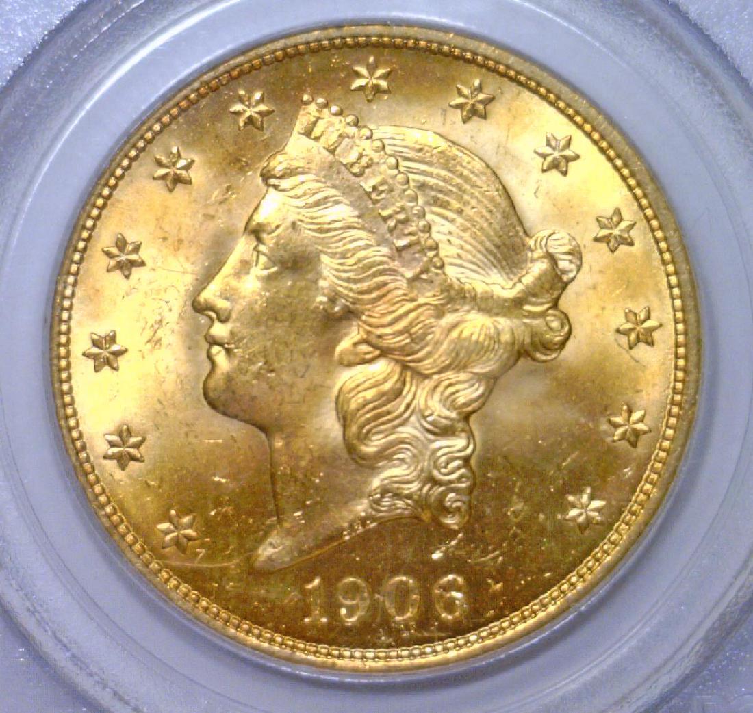 1906-D $20 Liberty Gold Double Eagle PCGS MS64 (1 of 3)
