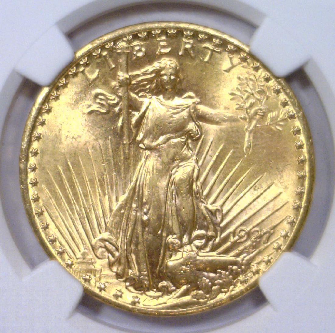 1927 $20 St Gaudens Gold Double Eagle NGC UNC det. (1 of 3)