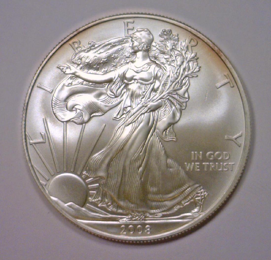 2008 American Silver Eagle Lustrous BU (1 of 2)